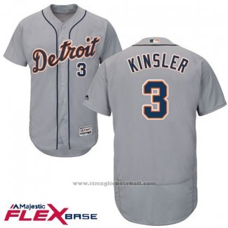 Maglia Baseball Uomo Detroit Tigers Ian Kinsler Grigio Flex Base Autentico Collection