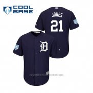 Maglia Baseball Uomo Detroit Tigers Jacoby Jones 2019 Allenamento Primaverile Cool Base Blu