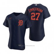 Maglia Baseball Uomo Detroit Tigers Jordan Zimmermann Autentico Alternato 2020 Blu