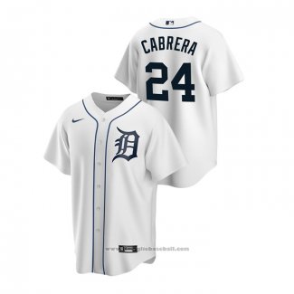 Maglia Baseball Uomo Detroit Tigers Miguel Cabrera Replica Home Bianco