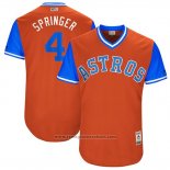Maglia Baseball Uomo Houston Astros 2017 Little League World Series George Springer Arancione