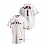 Maglia Baseball Uomo Houston Astros Carlos Correa Replica Home Bianco