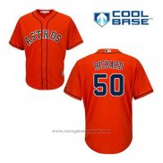 Maglia Baseball Uomo Houston Astros J.r. Richard 50 Arancione Alternato Cool Base