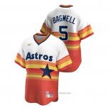 Maglia Baseball Uomo Houston Astros Jeff Bagwell Cooperstown Collection Home Bianco Arancione