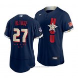 Maglia Baseball Uomo Houston Astros Jose Altuve 2021 All Star Autentico Blu