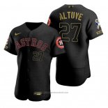 Maglia Baseball Uomo Houston Astros Jose Altuve Nero 2021 Salute To Service