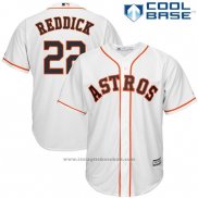 Maglia Baseball Uomo Houston Astros Josh Reddick Bianco Cool Base