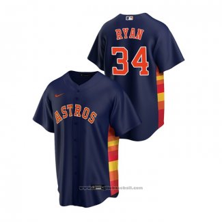 Maglia Baseball Uomo Houston Astros Nolan Ryan Replica Alternato Blu