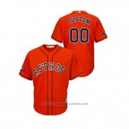 Maglia Baseball Uomo Houston Astros Personalizzate 2019 Postseason Cool Base Arancione