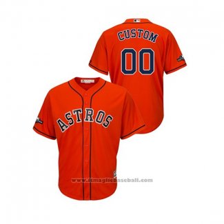 Maglia Baseball Uomo Houston Astros Personalizzate 2019 Postseason Cool Base Arancione