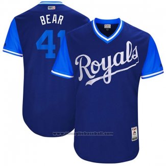 Maglia Baseball Uomo Kansas City Royals 2017 Little League World Series Danny Duffy Blu