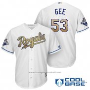 Maglia Baseball Uomo Kansas City Royals Campeones 53 Dillon Gee Cool Base Or