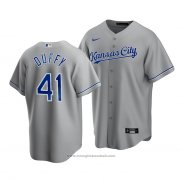 Maglia Baseball Uomo Kansas City Royals Danny Duffy Replica Cool Base Road Grigio