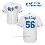 Maglia Baseball Uomo Kansas City Royals Greg Holland 56 Bianco Home Cool Base