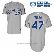 Maglia Baseball Uomo Kansas City Royals Johnny Cueto 47 Grigio Cool Base