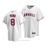 Maglia Baseball Uomo Los Angeles Angels Kean Wong Replica Bianco