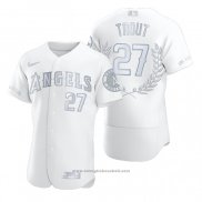 Maglia Baseball Uomo Los Angeles Angels Mike Trout Award Collection AL MVP Bianco