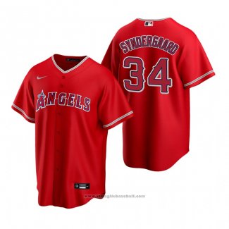 Maglia Baseball Uomo Los Angeles Angels Noah Syndergaard Replica Alternato Rosso