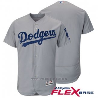 Maglia Baseball Uomo Los Angeles Dodgers Autentico Collection Grigio Flex Base