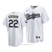 Maglia Baseball Uomo Los Angeles Dodgers Clayton Kershaw 2021 Gold Program Replica Bianco