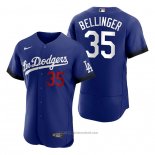 Maglia Baseball Uomo Los Angeles Dodgers Cody Bellinger 2021 City Connect Autentico Blu