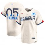 Maglia Baseball Uomo Los Angeles Dodgers Freddie Freeman 2024 City Connect Limited Crema