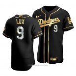 Maglia Baseball Uomo Los Angeles Dodgers Gavin Lux Golden Edition Autentico Nero