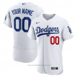 Maglia Baseball Uomo Los Angeles Dodgers Home Autentico Personalizzate Bianco