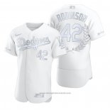 Maglia Baseball Uomo Los Angeles Dodgers Jackie Robinson Awards Collection Retirement Bianco
