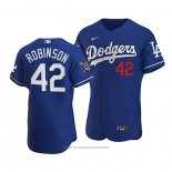 Maglia Baseball Uomo Los Angeles Dodgers Jackie Robinson Day Autentico Away Blu