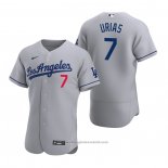 Maglia Baseball Uomo Los Angeles Dodgers Julio Urias Autentico 2020 Road Grigio