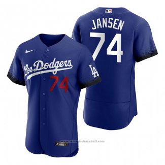 Maglia Baseball Uomo Los Angeles Dodgers Kenley Jansen 2021 City Connect Autentico Blu