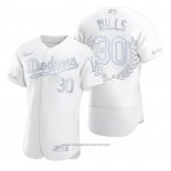 Maglia Baseball Uomo Los Angeles Dodgers Maury Wills Awards Collection NL MVP Bianco