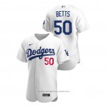 Maglia Baseball Uomo Los Angeles Dodgers Mookie Betts Authentic 2020 Home Bianco