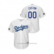 Maglia Baseball Uomo Los Angeles Dodgers Personalizzate 2019 Postseason Cool Base Bianco