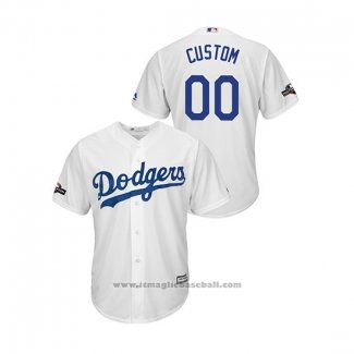 Maglia Baseball Uomo Los Angeles Dodgers Personalizzate 2019 Postseason Cool Base Bianco