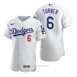 Maglia Baseball Uomo Los Angeles Dodgers Trea Turner Autentico Home Bianco