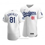 Maglia Baseball Uomo Los Angeles Dodgers Victor Gonzalez 2020 Autentico Primera Bianco