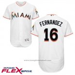 Maglia Baseball Uomo Miami Marlins 16 Jose Fernandez Bianco Flex Base