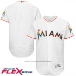 Maglia Baseball Uomo Miami Marlins Blank Bianco Flex Base Autentico Collection