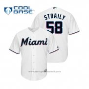 Maglia Baseball Uomo Miami Marlins Dan Straily Cool Base Home 2019 Bianco