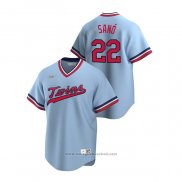 Maglia Baseball Uomo Minnesota Twins Miguel Sano Cooperstown Collection Road Blu