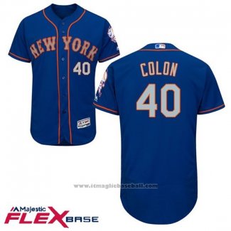 Maglia Baseball Uomo New York Mets 40 Bartolo Colon Flex Base