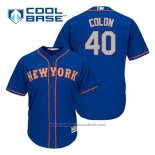 Maglia Baseball Uomo New York Mets Bartolo Colon 40 Blu Alternato Cool Base
