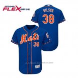 Maglia Baseball Uomo New York Mets Justin Wilson 150 Anniversario Flex Base Blu