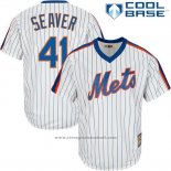 Maglia Baseball Uomo New York Mets Tom Seaver Bianco Cooperstown Cool Base
