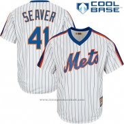 Maglia Baseball Uomo New York Mets Tom Seaver Bianco Cooperstown Cool Base