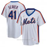 Maglia Baseball Uomo New York Mets Tom Seaver Primera Cooperstown Collection Bianco