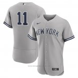 Maglia Baseball Uomo New York Yankees Anthony Volpe Autentico Grigio