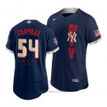 Maglia Baseball Uomo New York Yankees Aroldis Chapman 2021 All Star Autentico Blu